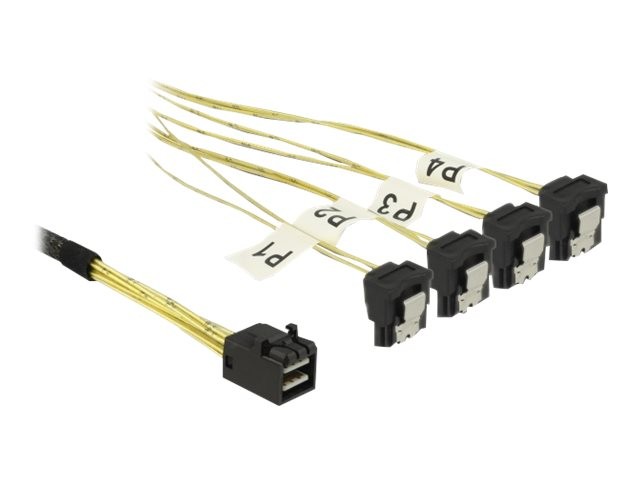 Delock Mini SAS HD SFF-8643 Cable > 4 x SATA Digital/Data Cable 1m 85685
