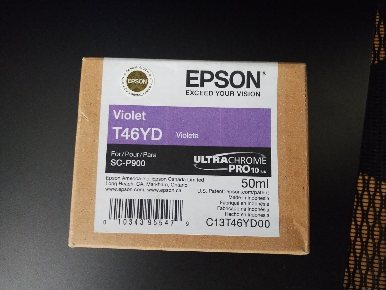 2023 Genuine Epson T46YD Violet Ink SureColor SC-P900 50ml Factory Sealed
