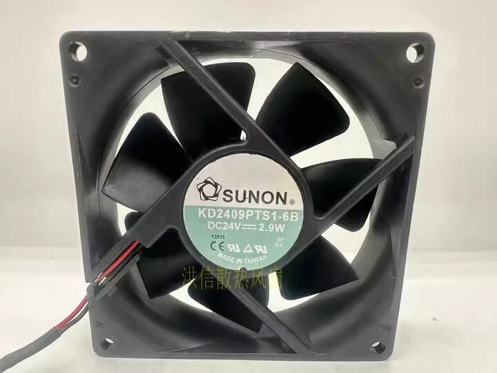 SUNON KD2409PTS1-6B 9025 DC24V 2.9W 2-Wire Inverter Cooling Fan