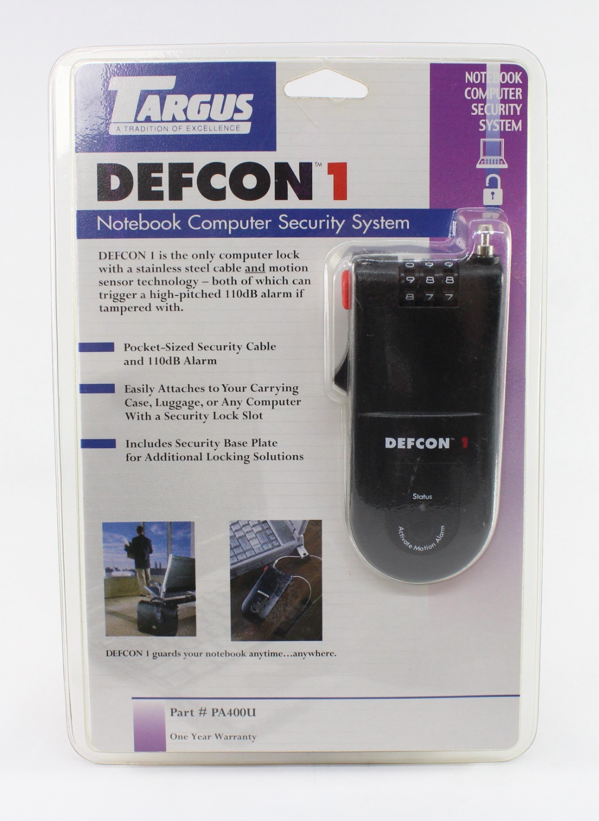 Targus DEFCON 1 Notebook Computer Security System Lock Part #PA400U NEW SEALED