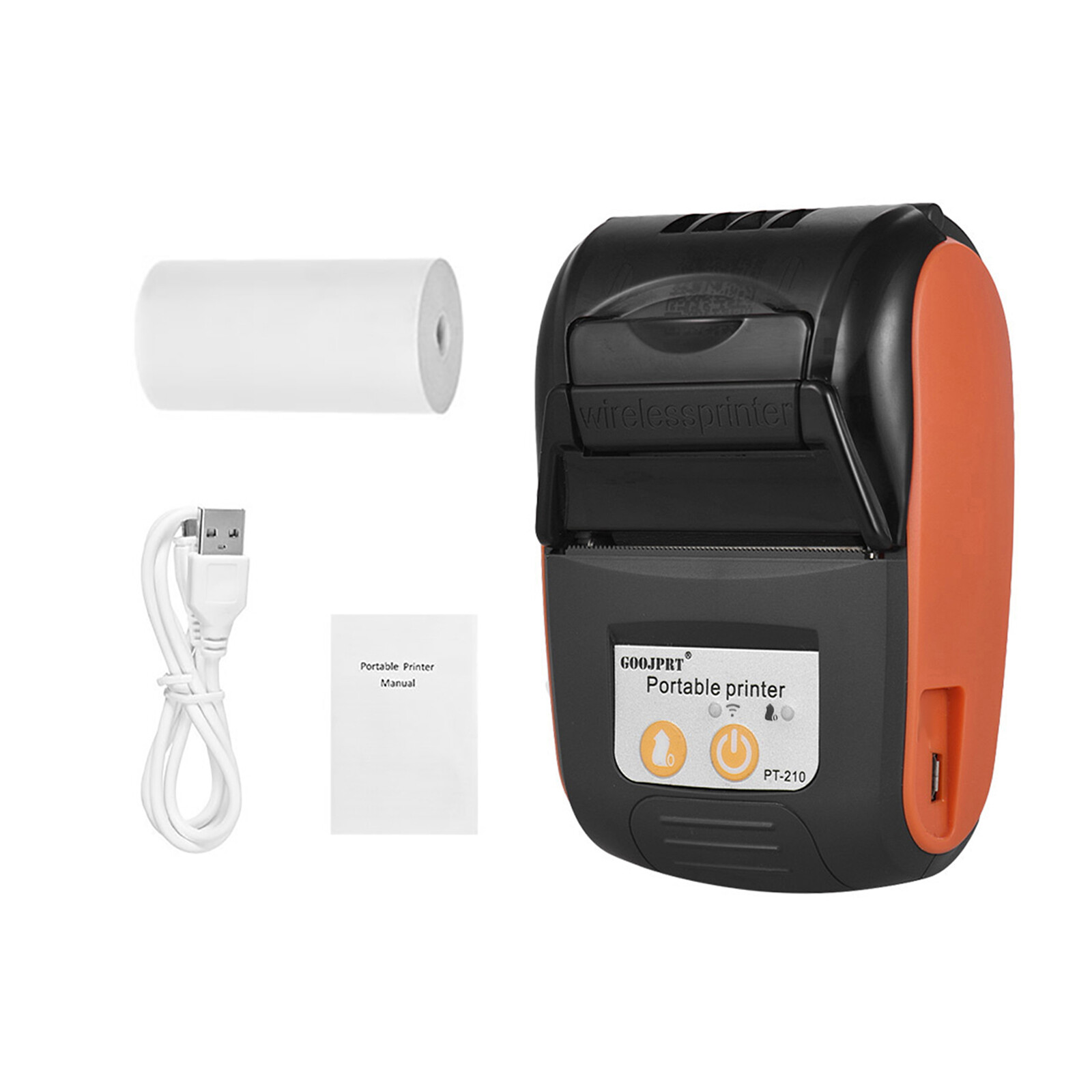 GOOJPRT 58mm Portable BT Thermal Receipt Printer Handheld POS for Stores E7G1
