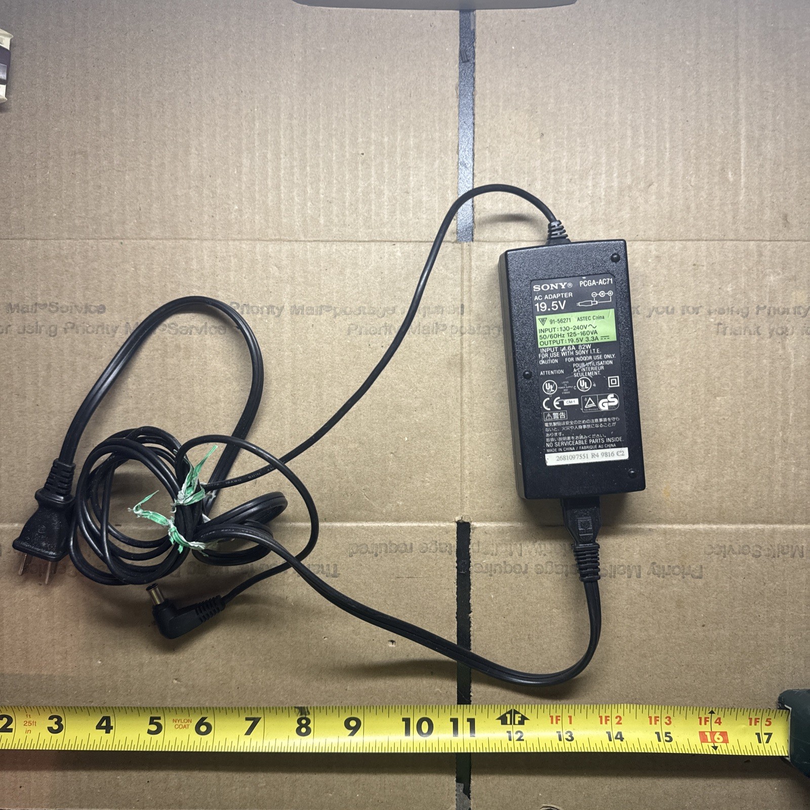 Sony PCGA-AC71 19.5V 3.3A Laptop AC Power Adapter