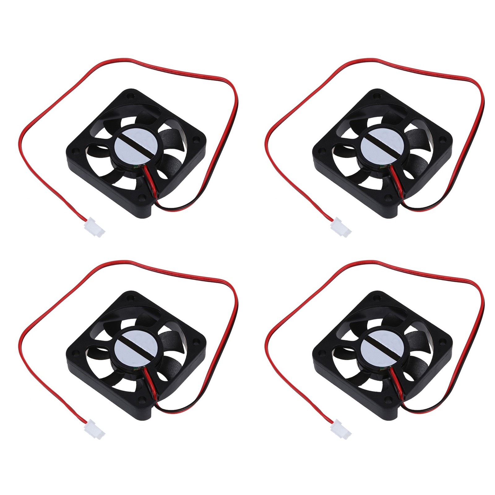 4X DC 12V 2 Pins Connector Brushless Cooling Fan 50mm x 50mm x 10mm C7G17798