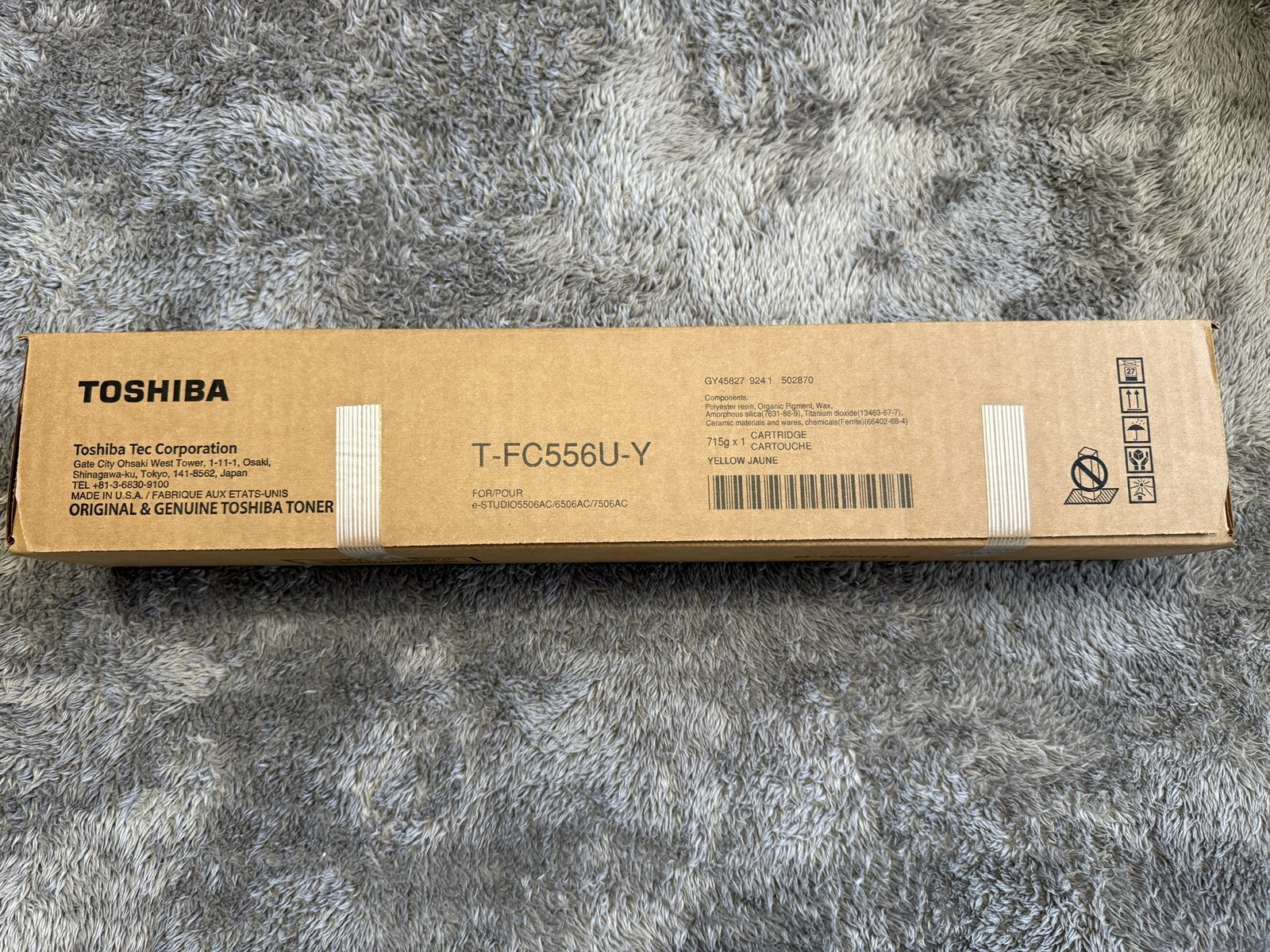 Genuine Toshiba T-FC556U-Y Yellow Toner Cartridge Unopened Box