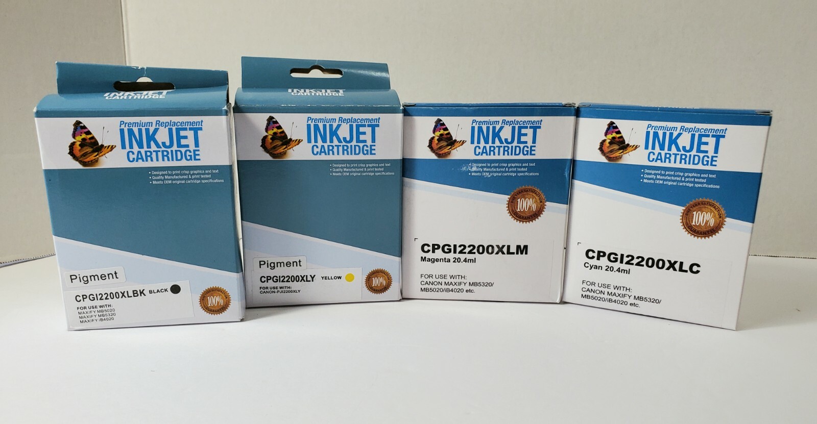 Premium Replacement Inkjet Cartridge Lot Of 4 Colors Epson Workforce  Sealed