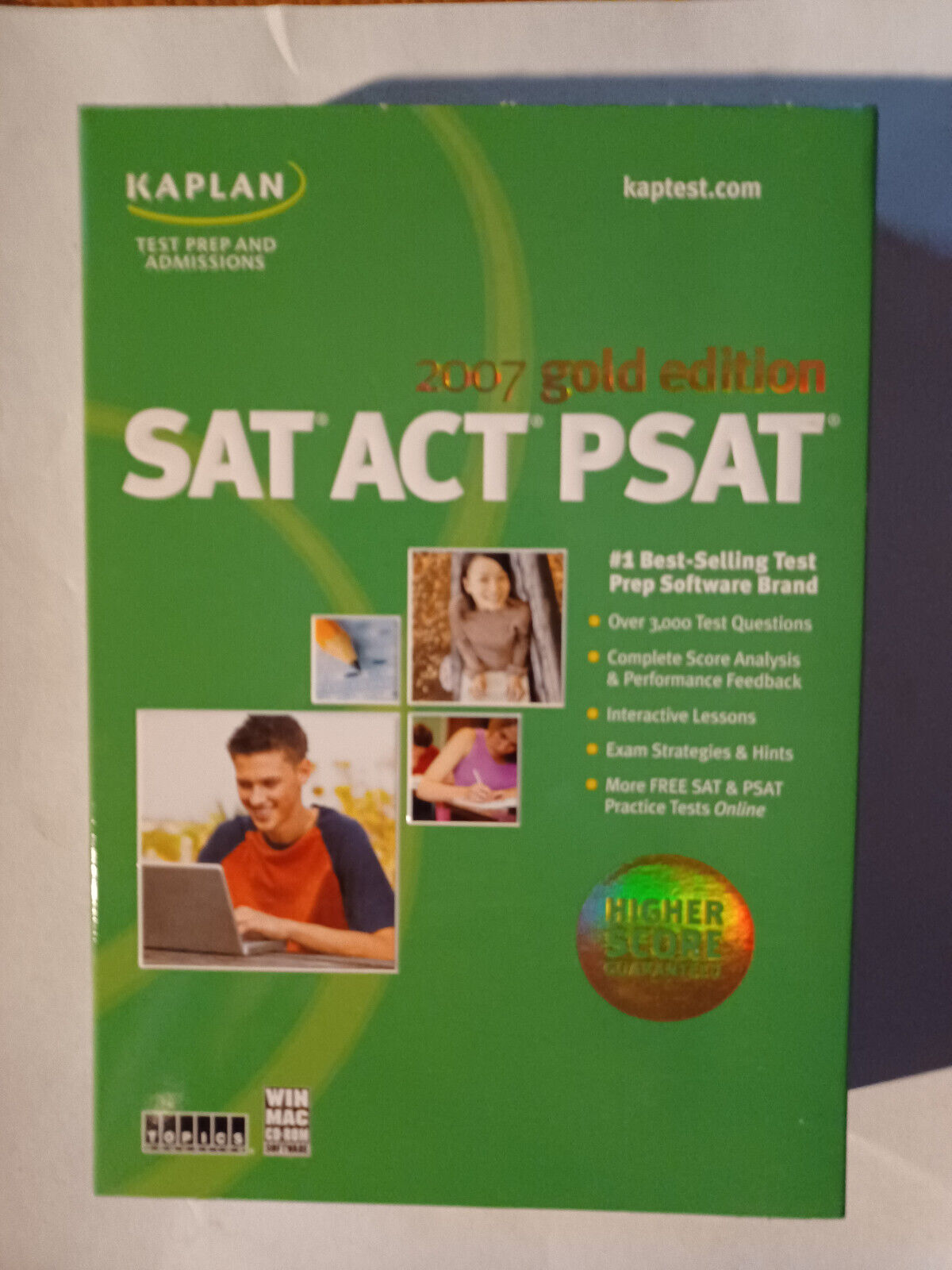 KAPLAN  SAT ACT PSAT 2007 GOLD EDITION,  Brand New, Factory Sealed, Retail Box *