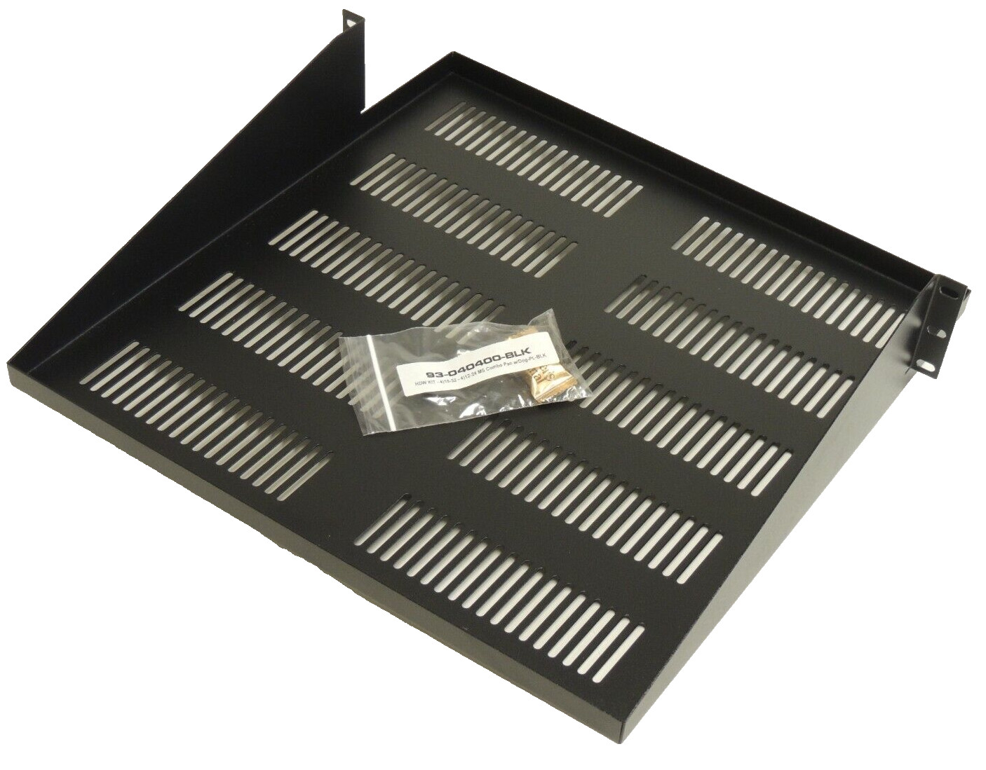 2U Black Steel Vented Shelf - Cantilever - 19in x 18in Part # RA7303-VP