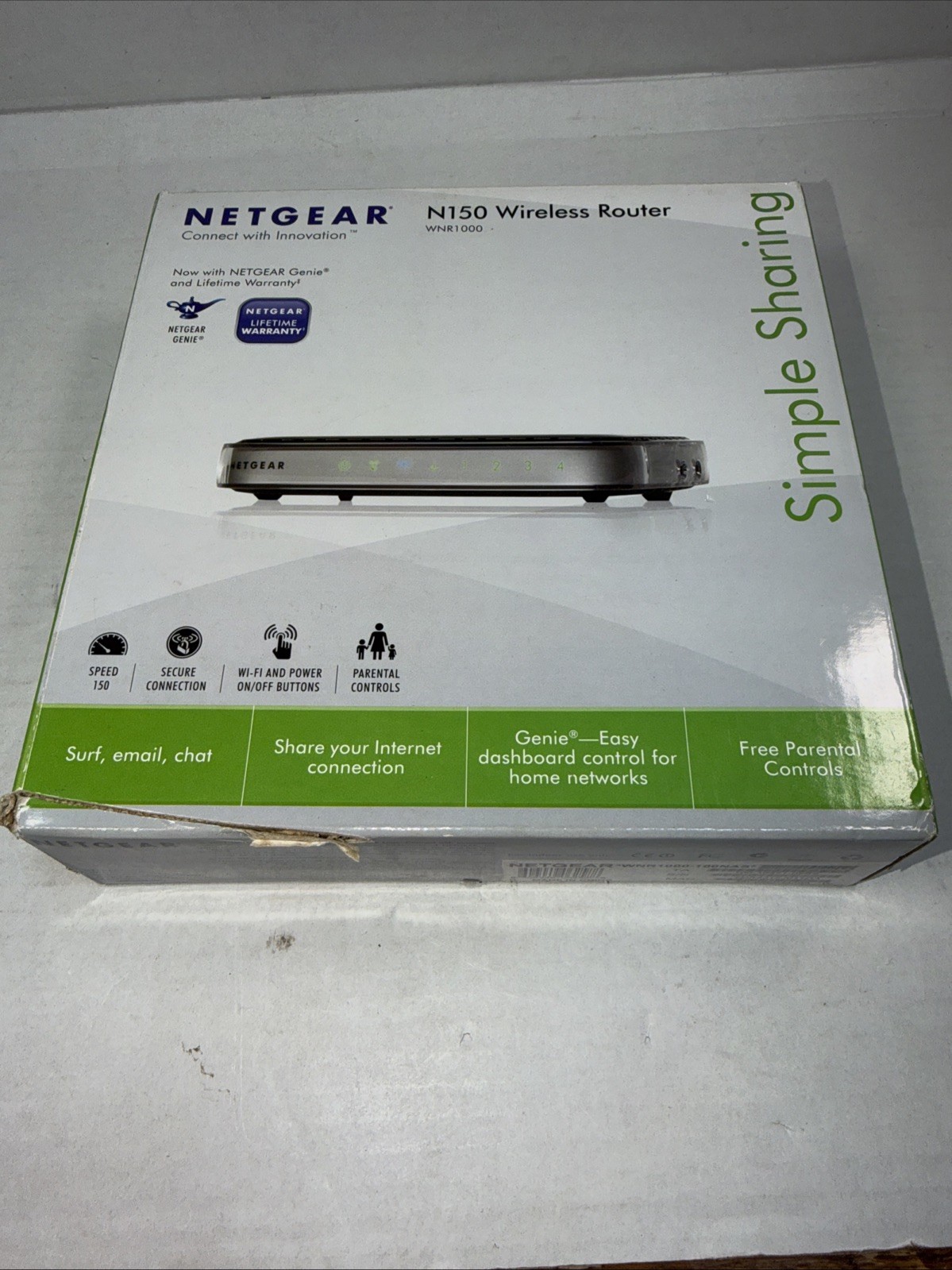 Netgear N150 150 Mbps 4-Port 10/100 Wireless N Router (WNR1000)