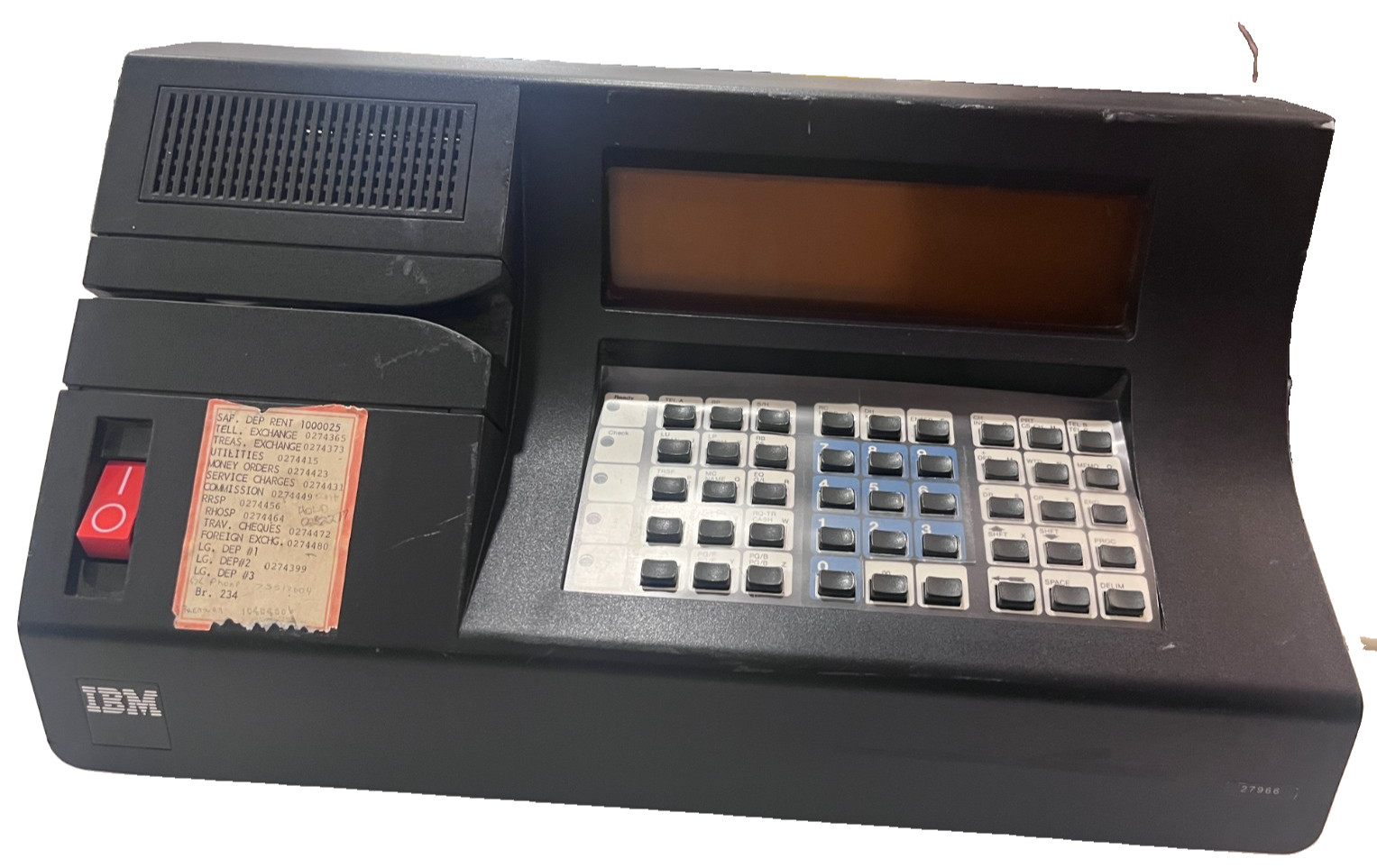 Vintage IBM 3604 Model 6 Keyboard Display Bank Teller Terminal - Powers On