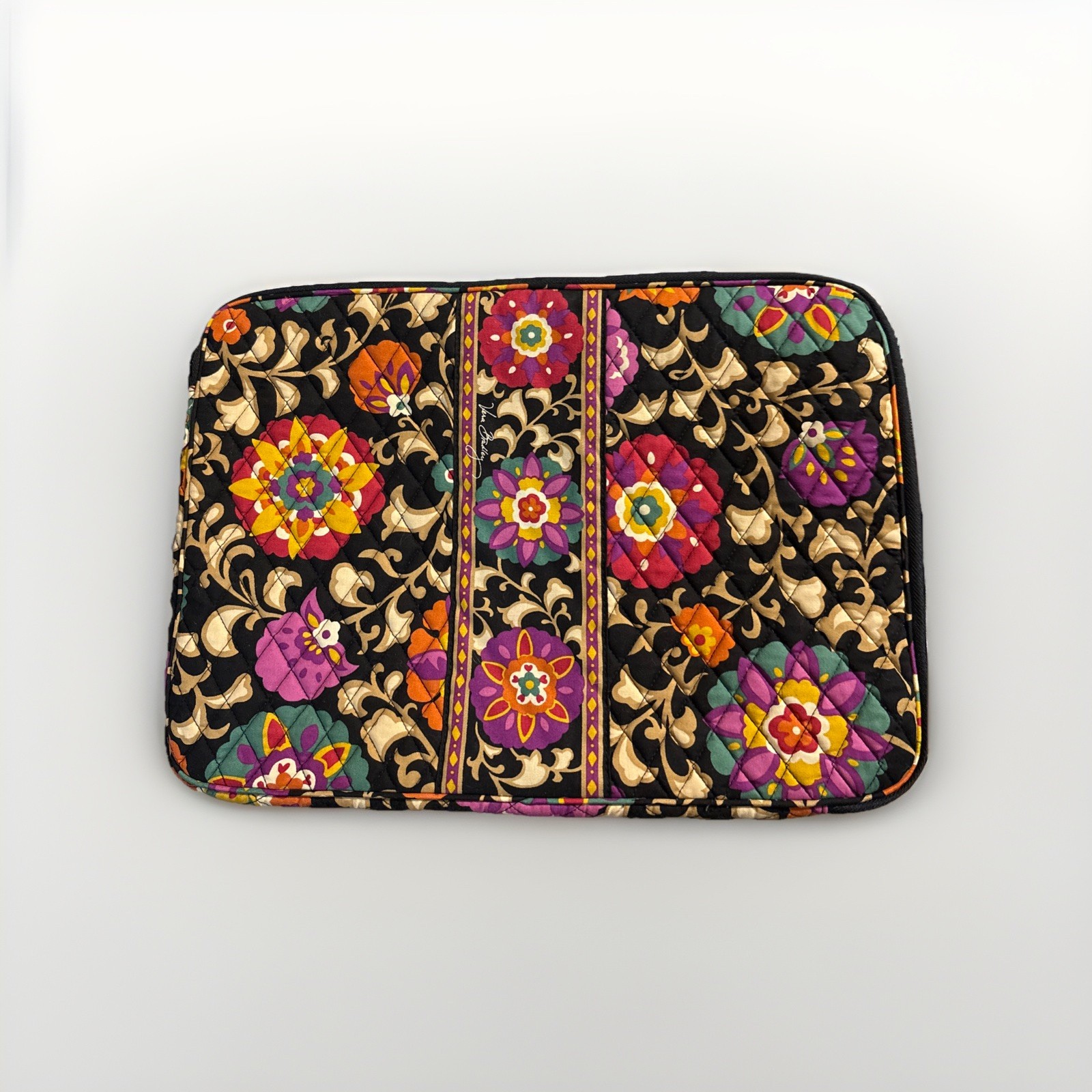 VERA BRADLEY Laptop Carrier Case Sleeve Padded Suzani Pattern Perfect Condition