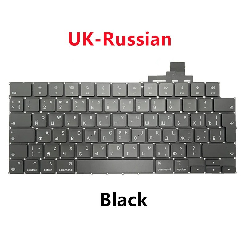 NEW Keyboard UK-Russian For MacBook Air 15" M4 A3241 2025 Year Black