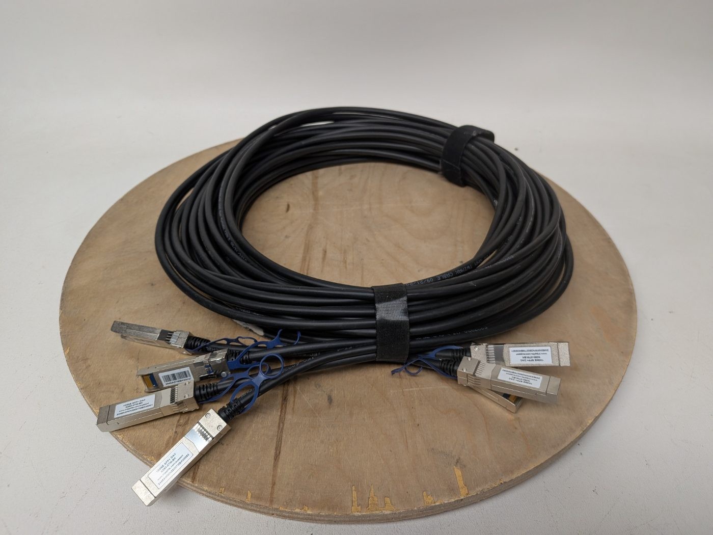Lot of 4 Tripp Lite N280-07M-BK 10GbE SFP+ DAC Twinax Cables 7M Used