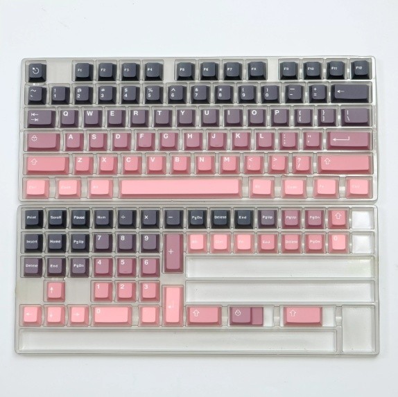 Two-Tone Factory Profile ABS Keycaps, Blackberry Bean Paste Gradient Color
