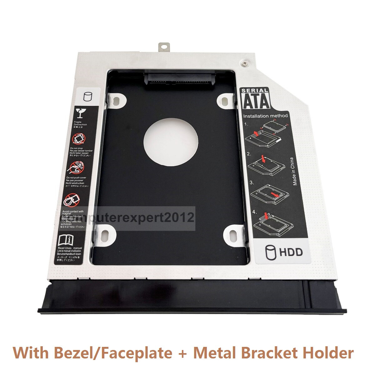 with Bezel 2nd HDD SSD Hard Drive Caddy Frame for Lenovo XiaoXin IdeaPad 310 510