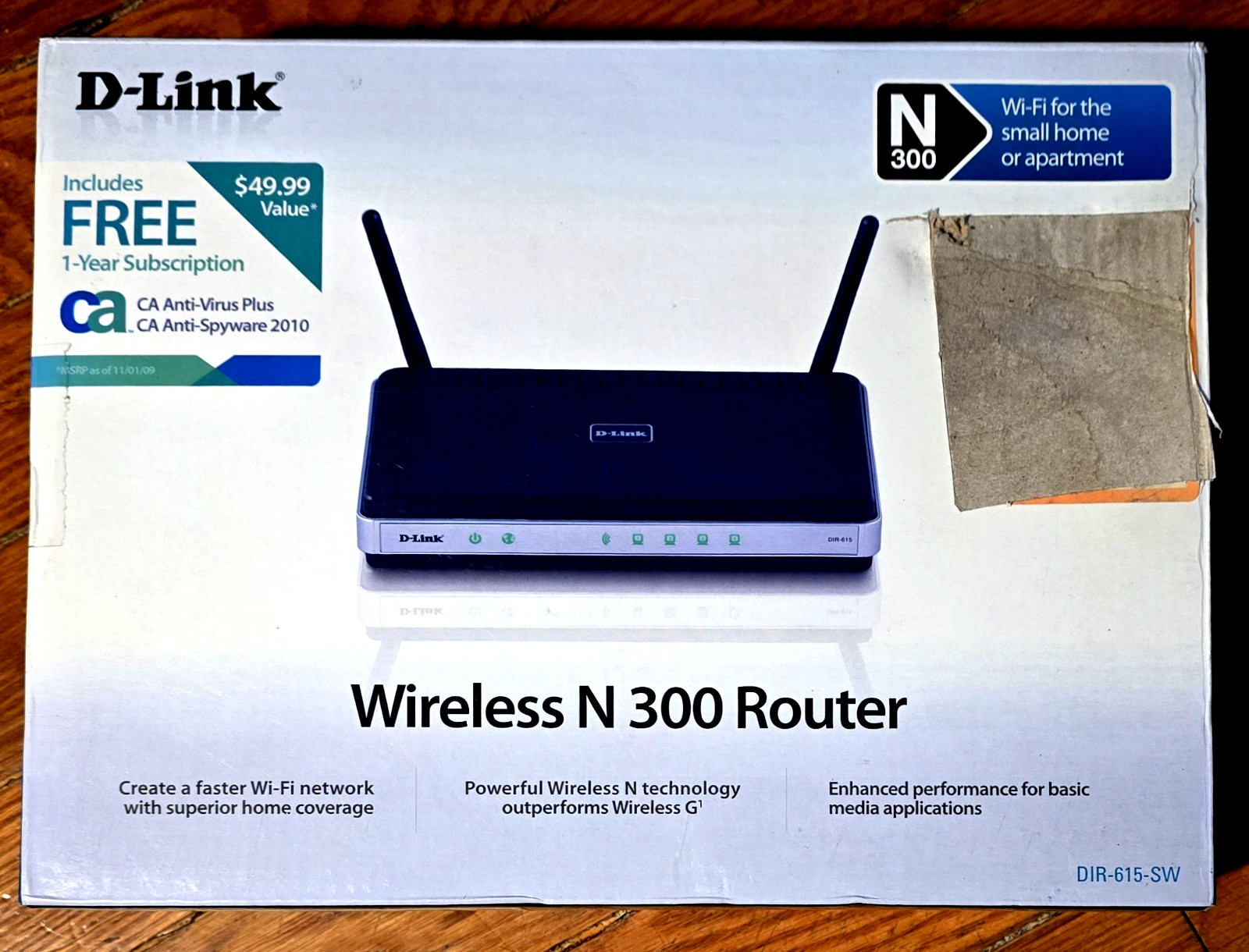 D-Link N300 108 Mbps 4-Port 10/100 Wireless N Router (DIR-615)
