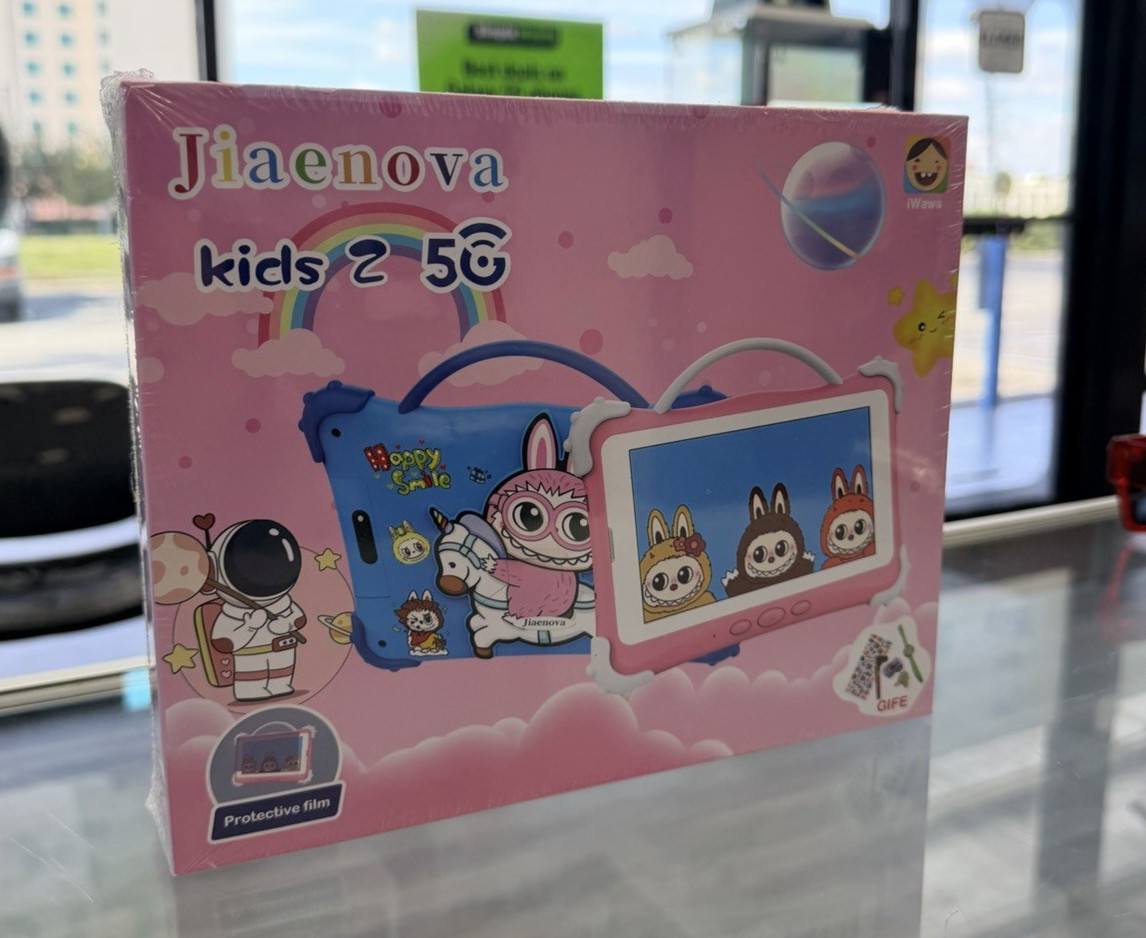 jiaenova kids 2 5G tablet 7” display screen Pink New Unopened Packaging - Blue