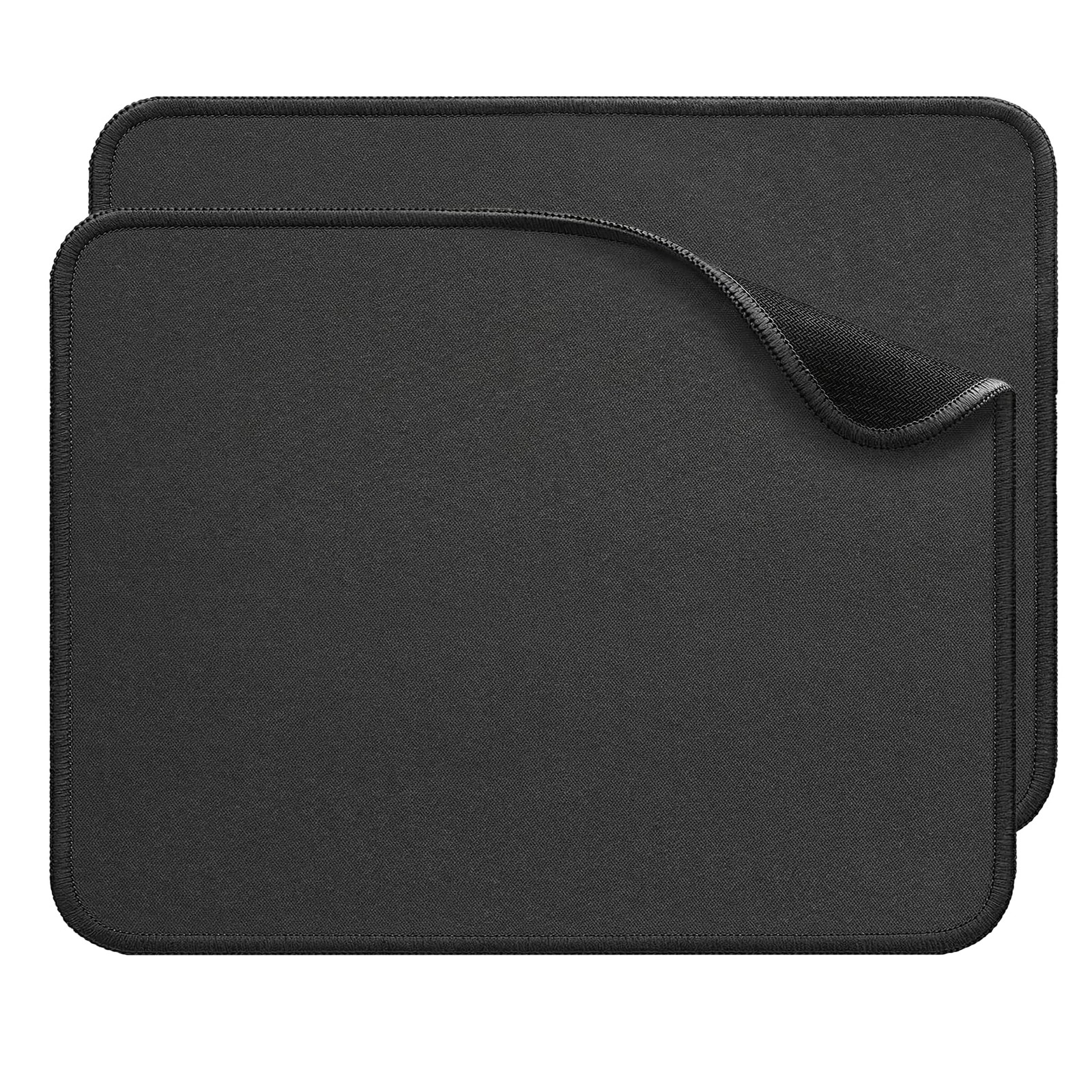 2 Pack Mouse Pad with Stitched Edge, Office & Gaming Mousepad