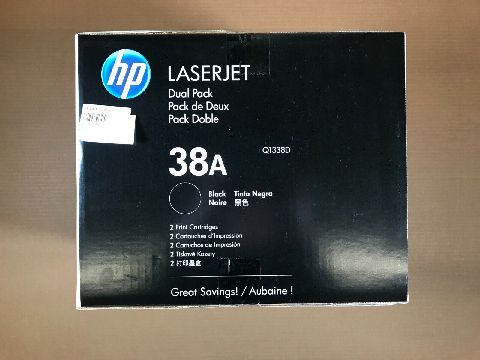 HP 38A Black Print Cartridge Dual Pack  Q1338D For LaserJet 4200, 4200L 