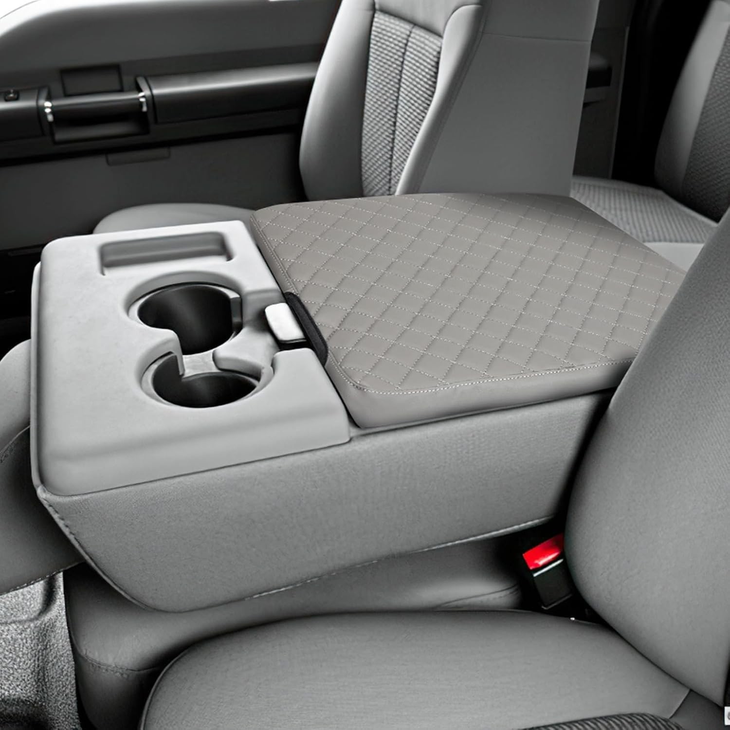 JOYTUTUS Center Console Jump Seat 11-14 F150 & 11-16 F250+, Gray 