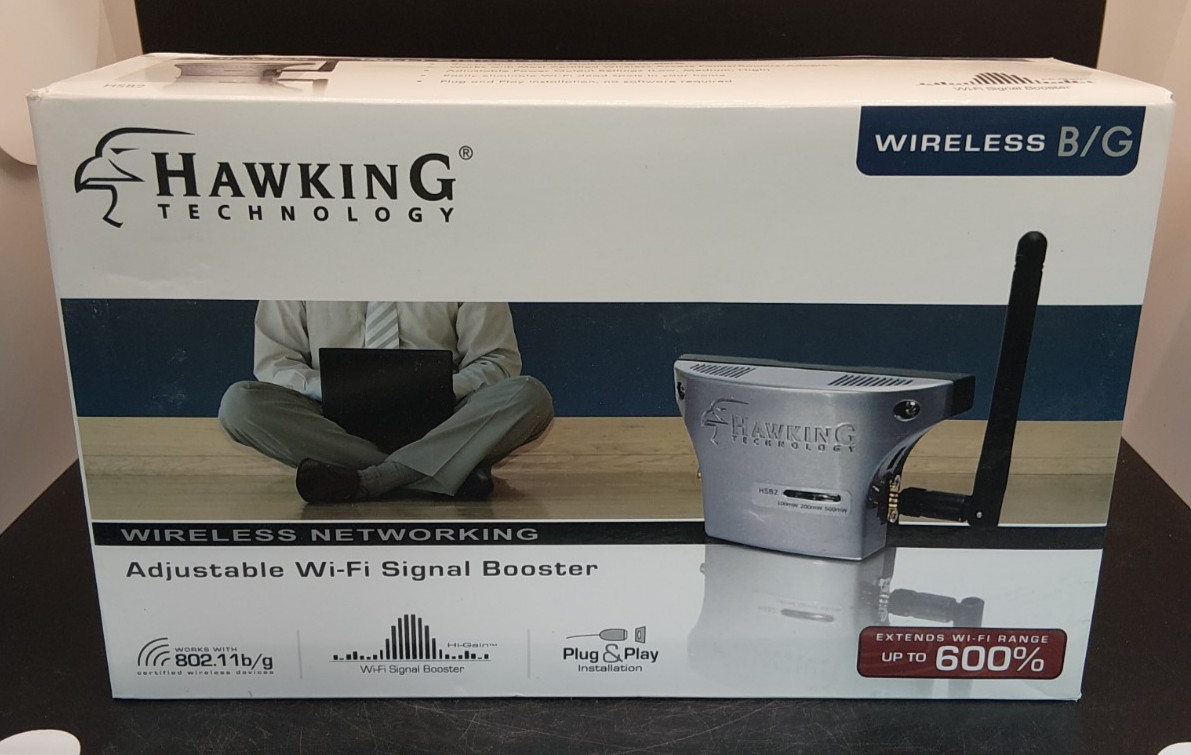 NEW Hawking Technology Wireless Bead/g Adjustable Wi-Fi Signal Booster HSB2