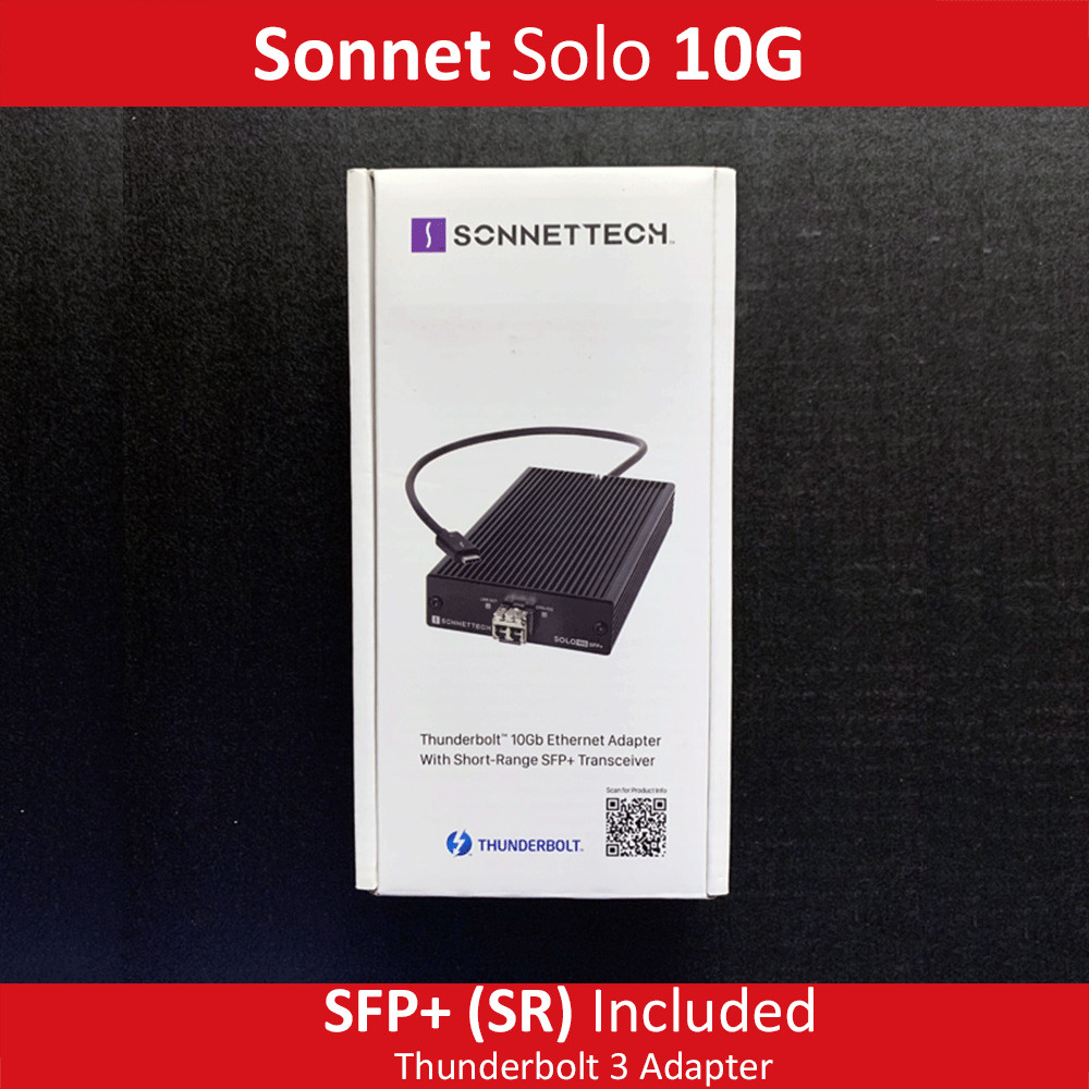 Sonnet Solo10G SFP+ 10G -Thunderbolt 3 Adapter with Short-Range SFP+