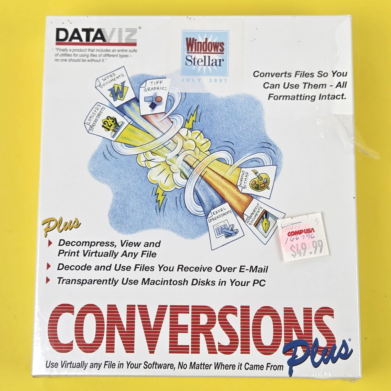 DataViz Conversions Plus Software for Windows Converts Files New Sealed VTG NOS