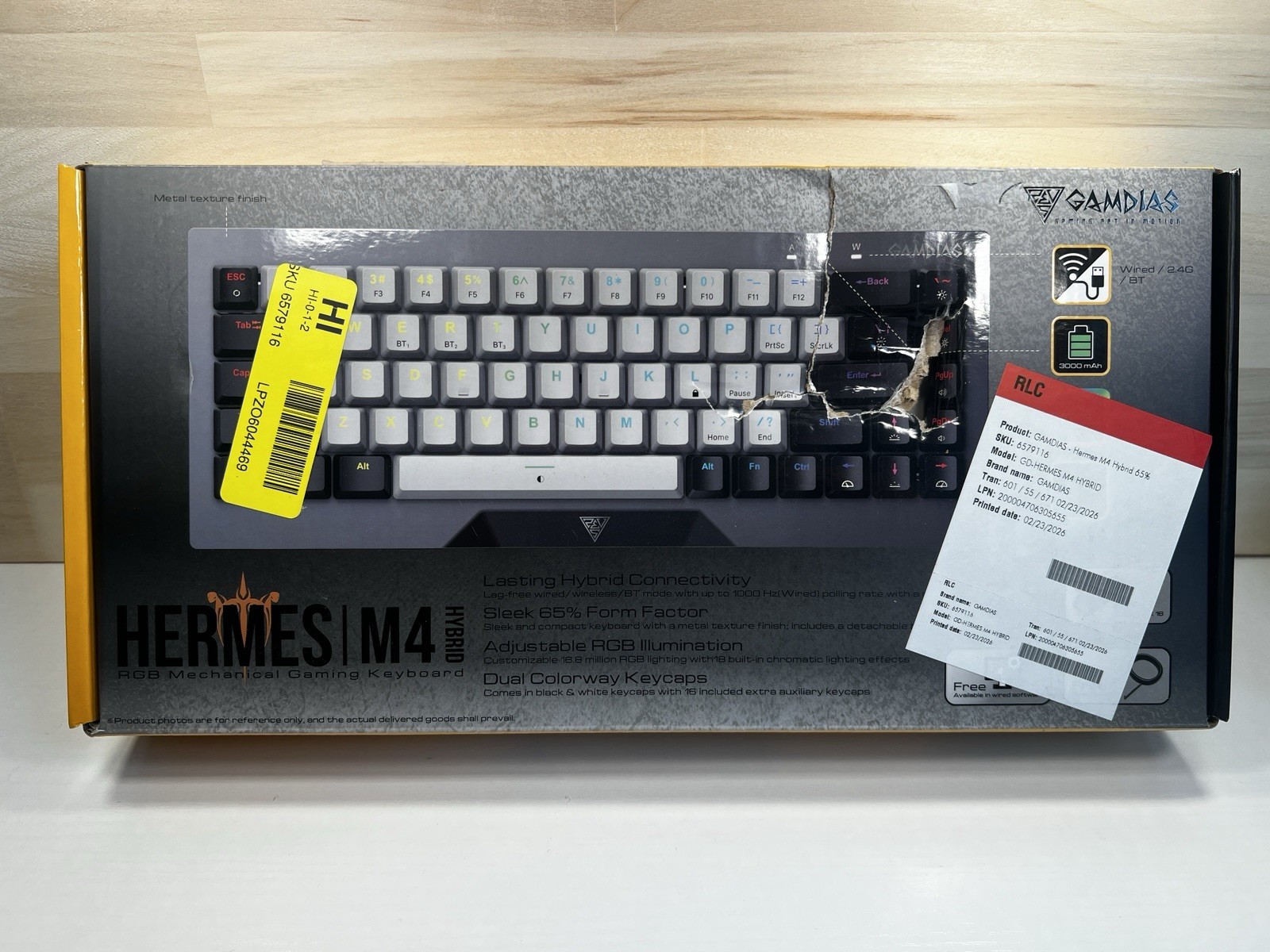 Gamdias HERMES M4 Hybred Wired RGB USB Mechanical COMPACT Keyboard NEW