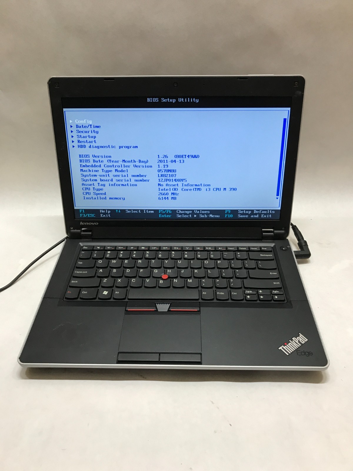 Lenovo ThinkPad Edge 14 14" Intel Core i3 4GB RAM NO HDD/OS Boots To BIOS - DW