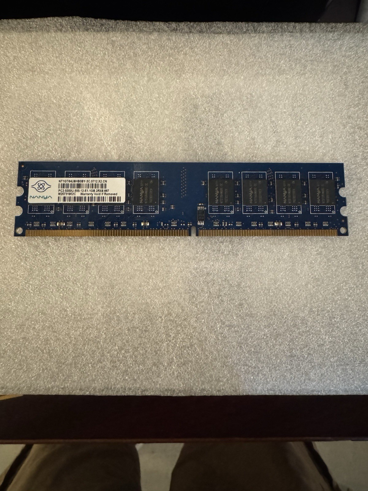 NANYA NT1GT64U8HB0BY-3C Memory 1Gb DDR2 Pc2-5300 667Mhz