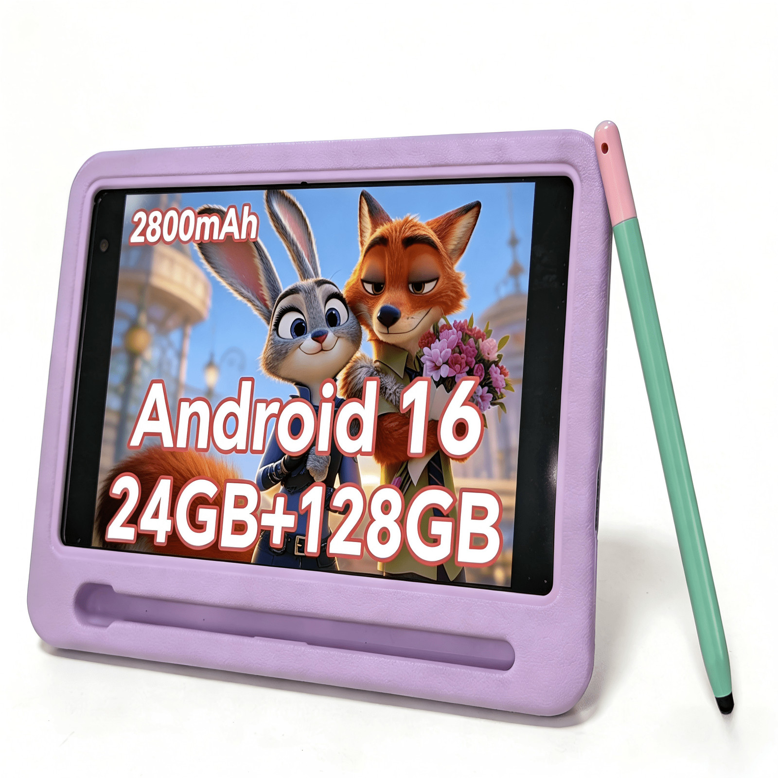 2026 Android 16 Kids Tablet 7 Inch Toddler Tablet,24GB RAM+128GB, Wifi Touchscre