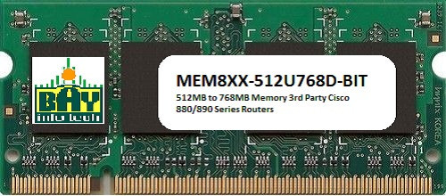 MEM8XX-512U768D 512MB to 768MB Memory 3rd Party Cisco 880/890 Series Routers