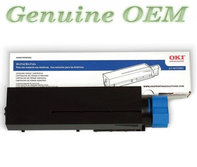 44574901 Original OEM Okidata Toner Cartridge, Black High Yield Genuine Sealed