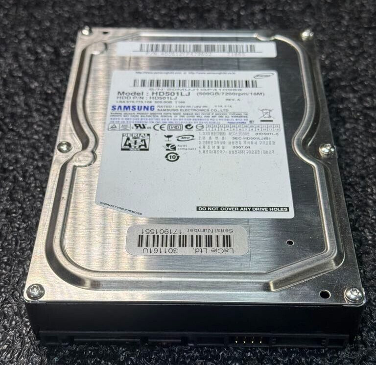 Samsung 400612FP HD501LJ 500GB 7.2K RPM 16 MB 3.0Gb/s SATA HDD 3.5"