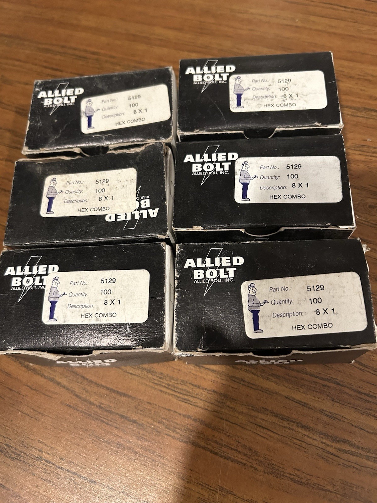 Allied Bolt Hex Screws Lot 8x1