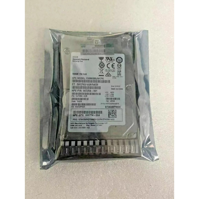 HP 300GB 870753-B21 870792-001 15K 12GB/s SFF 2.5" SAS SC DS HDD HARD DRIVE
