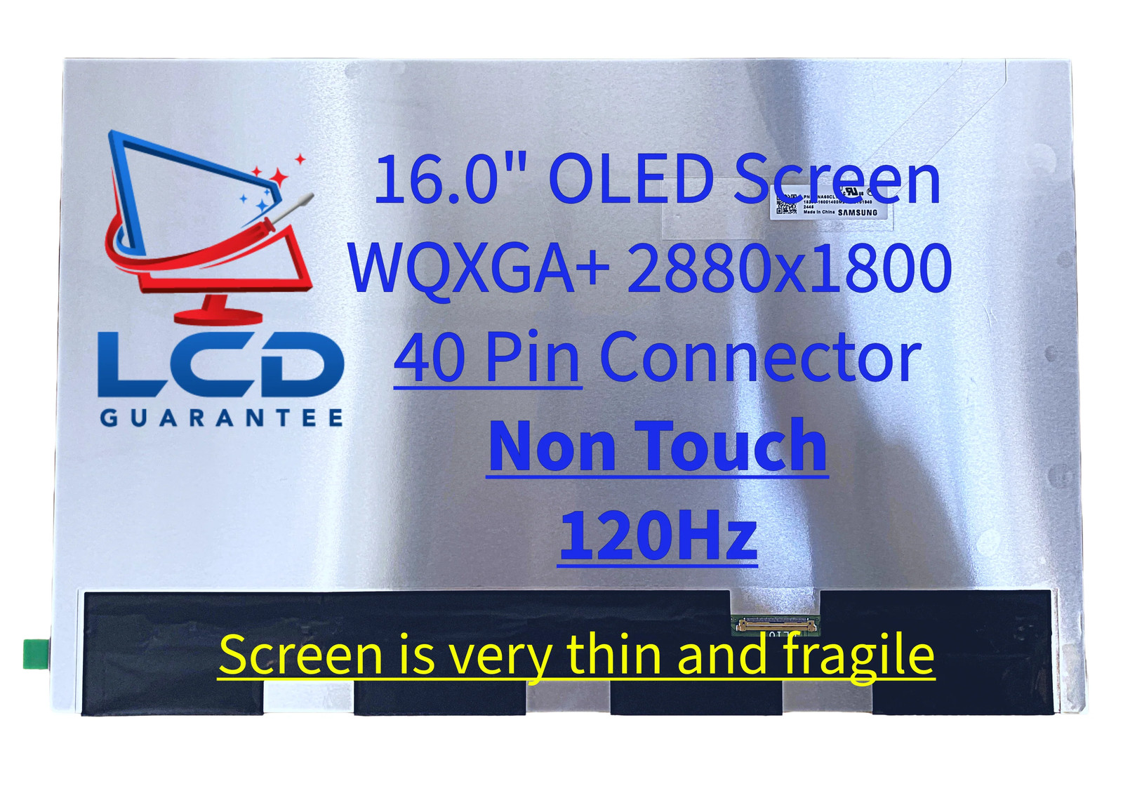 Samsung ATNA60CL10 16" WQXGA+ 120Hz Non Touch Laptop OLED Screen