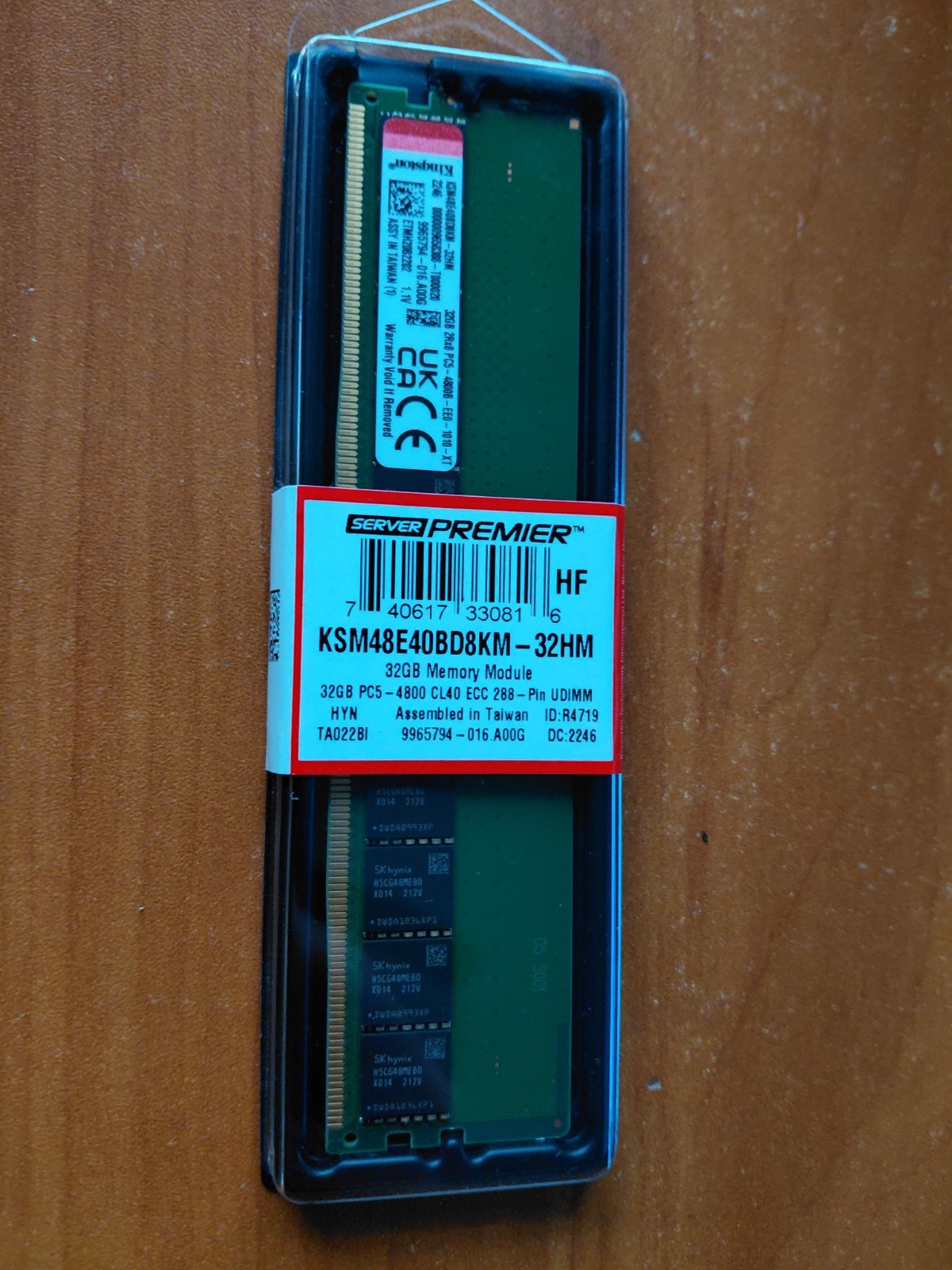NEW SEALED 1x32GB Kingston DDR5-4800 ECC EC4 UDIMM SERVER RAM KSM48E40BD8KM-32HM