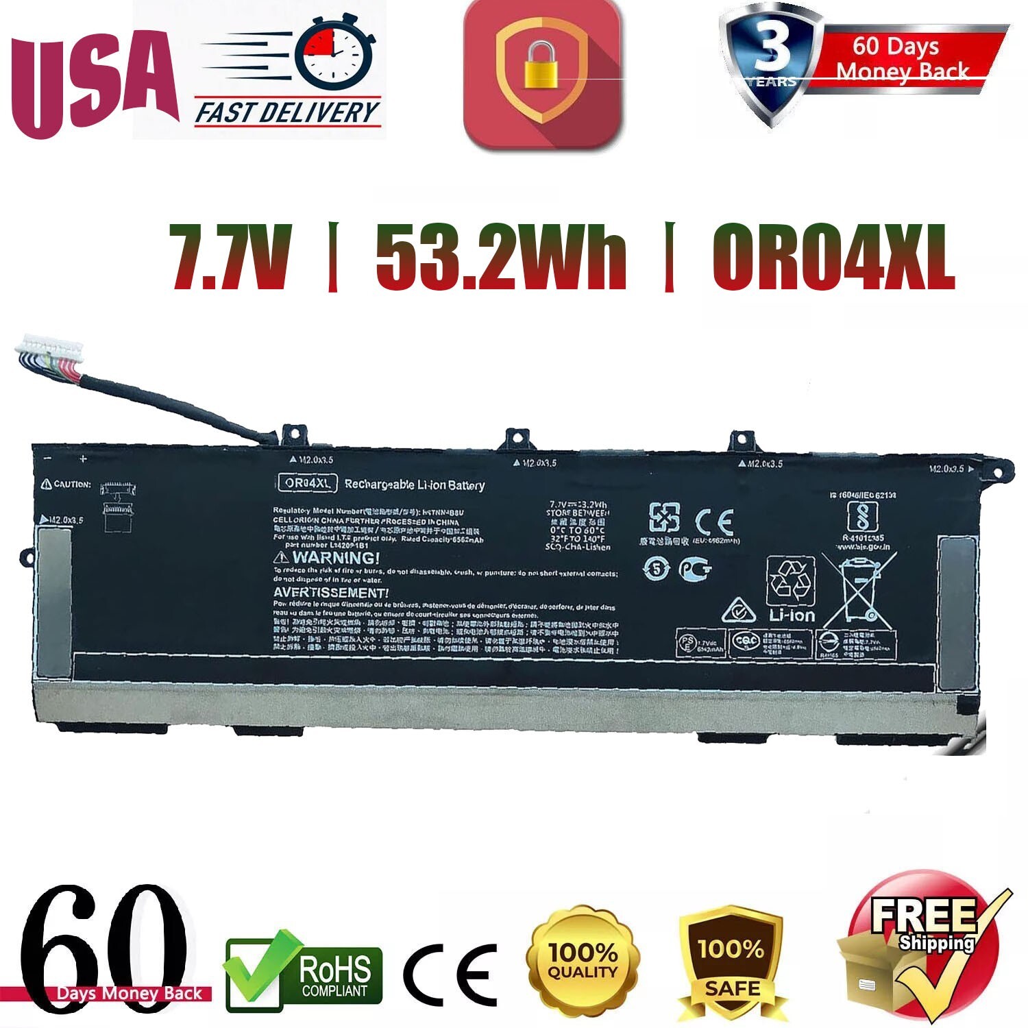 ✅NEW OR04XL Laptop  Battery FOR HP EliteBook x360 830 G5 G6 Series Notebook USPS