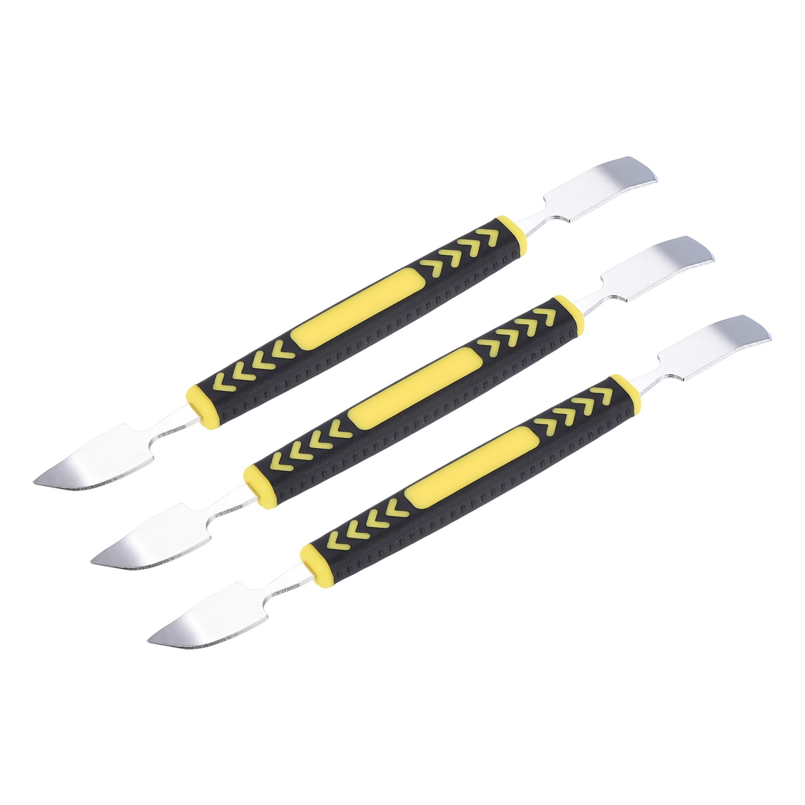3pcs Small Metal Crowbar Double Head Metal Spudger Pry Bar Opening 6x0.37x0.46"