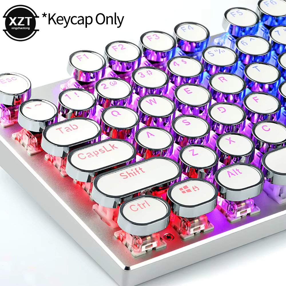 104Pcs/Set Universal Round Key Cap Keycaps for Cherry MX Mechanical Keyboard