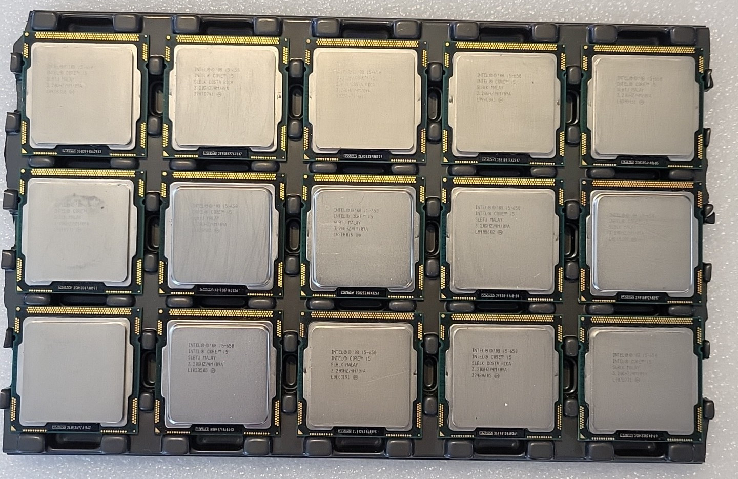 *Lot Of 15* Intel i5 650 3.2GHz Duo Core LGA 1156 CPU SLBLK
