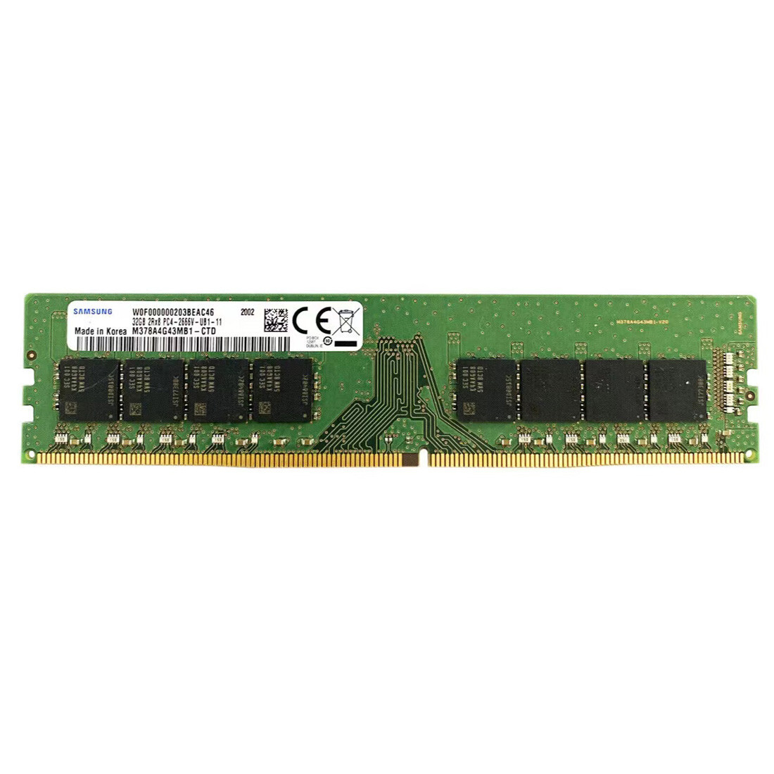 Samsung 32GB DDR4 2666MHz PC4-21300 288-Pins UDIMM Memory Ram M378A4G43MB1-CTD