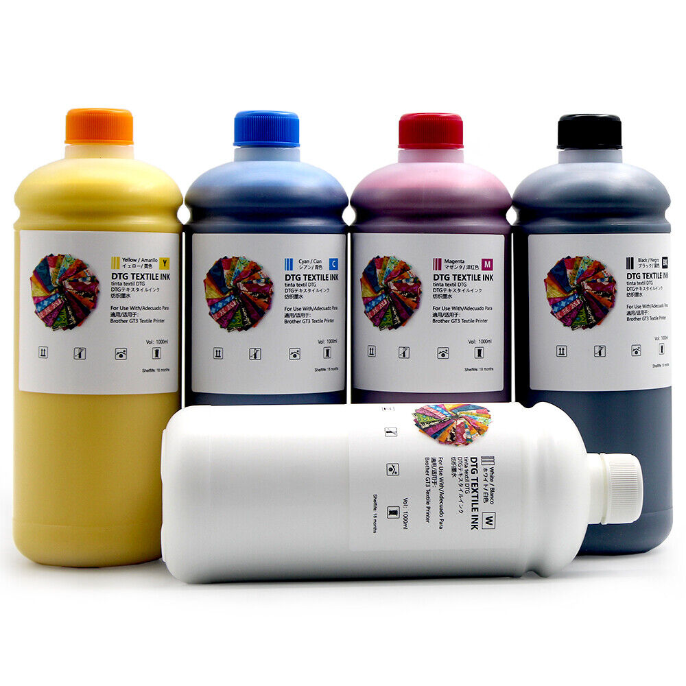 5pc 1000ML compatible textile ink DTG ink for Brother GT341 361 381printer