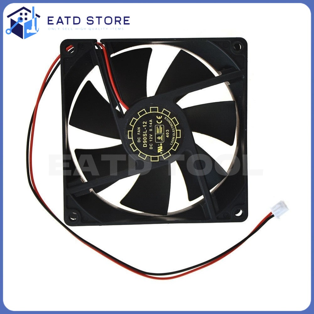 D90SL-12 Chassis Cooling Fan for Y.L.FAN DC12V 0.14A 90*90*25mm 2Pin 1PCS