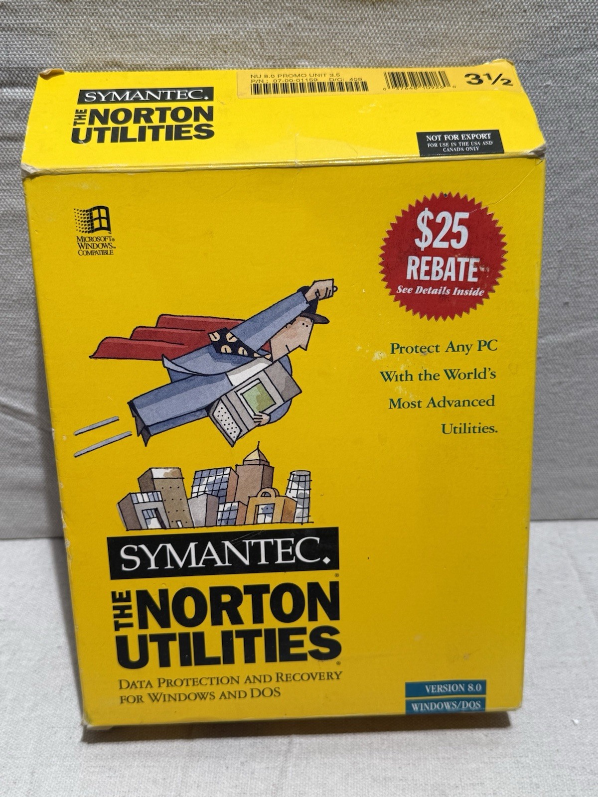 Symantec The Norton Utilities Version 8.0. 3.5" Floppy Windows DOS Complete