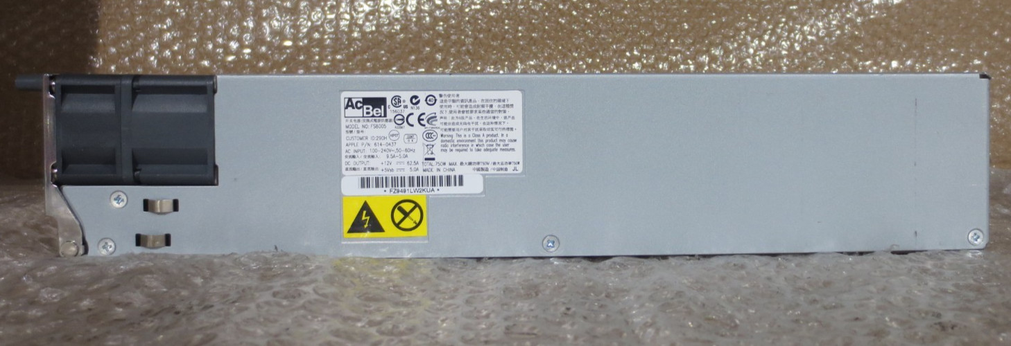 Apple Xserve 750W Power Supply - AcBel FS8005 Apple P/N 614-0437