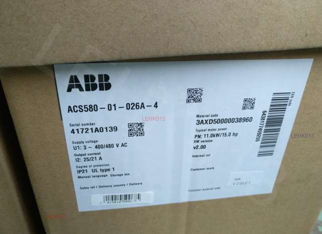 NEW ABB ACS580-01-026A-4/11KW Ship (DHL/FedEx)