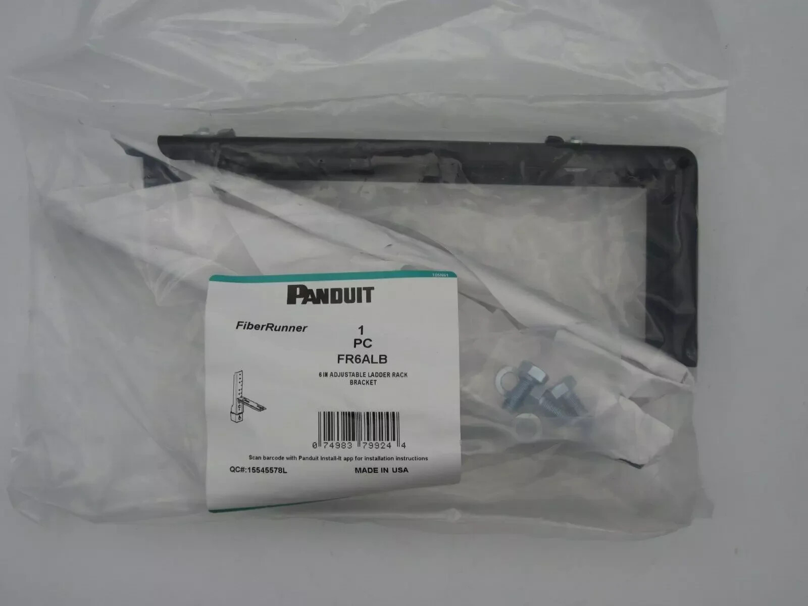 Panduit FR6ALB Adjustable Ladder Bracket, Black, 2.26 in. D, 11.76 (30 in stock)