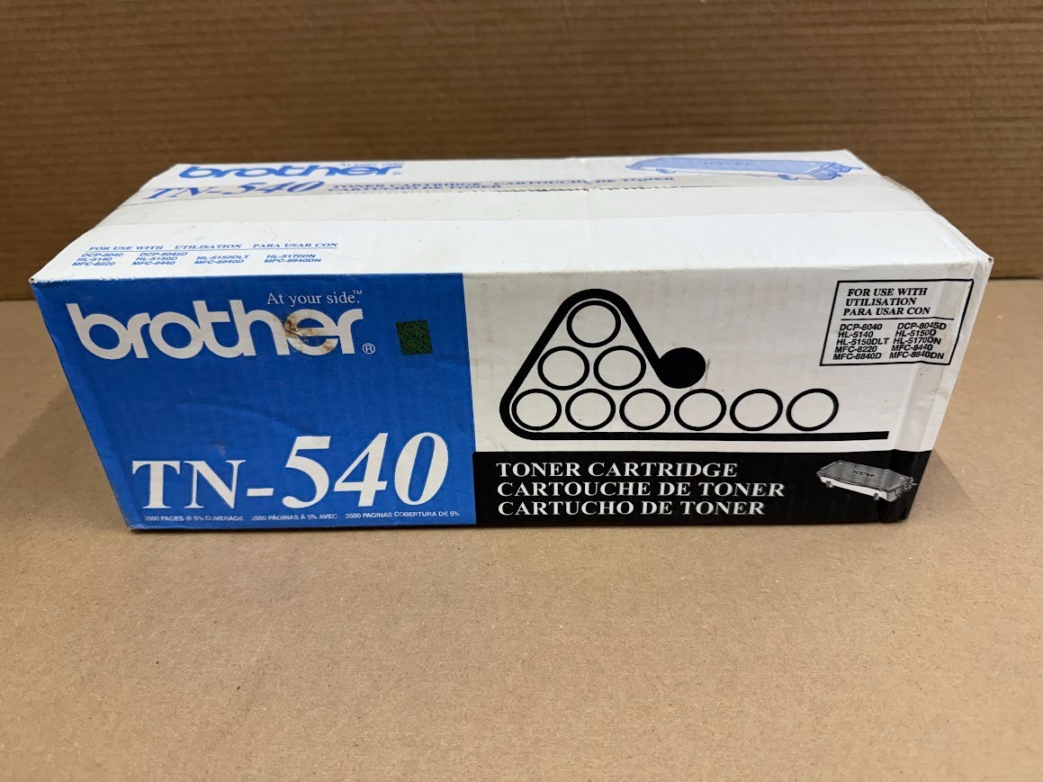 Sealed Brother TN 540 Black Laser Toner Cartridge Brand New
