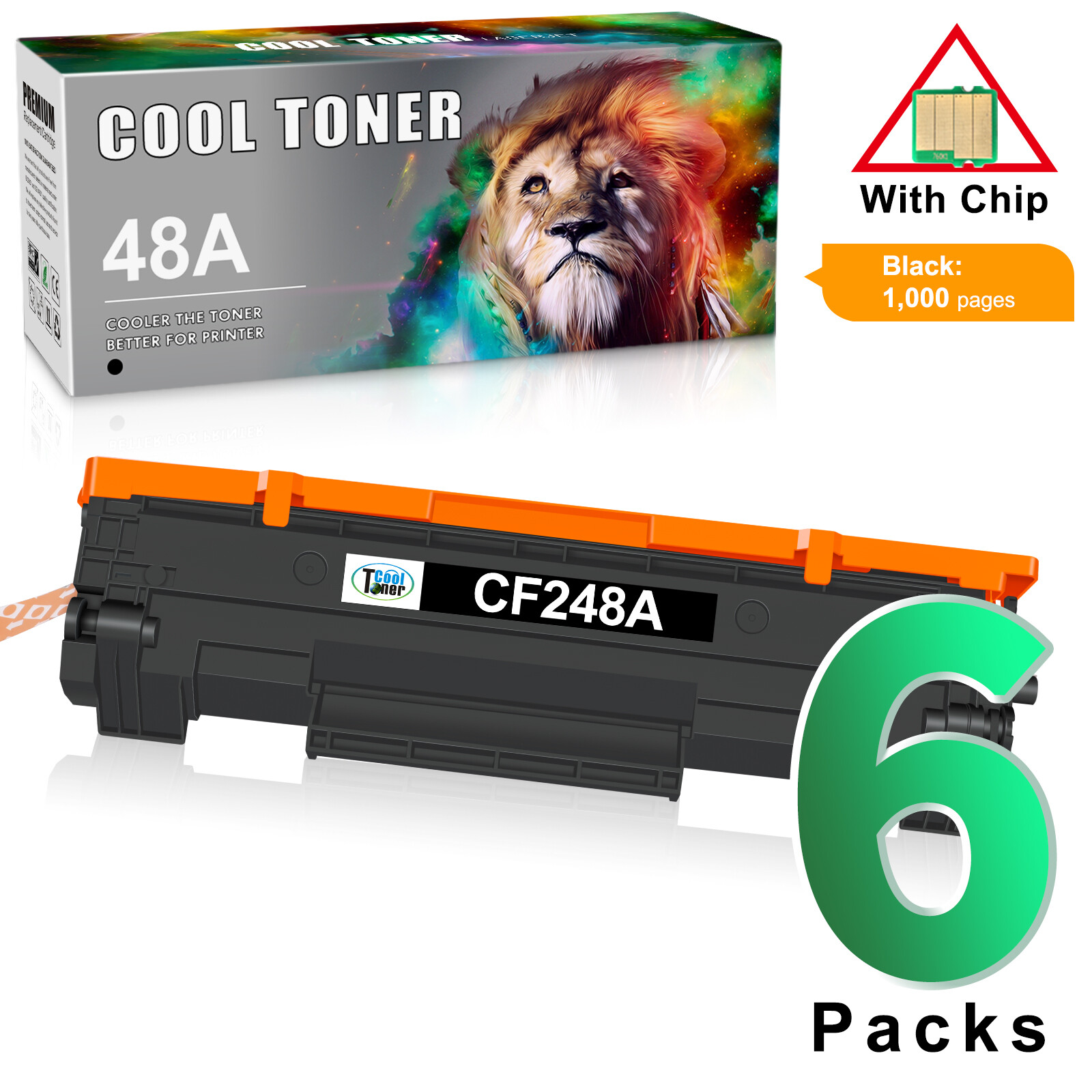 1-10PK 48A CF248A Toner Compatible With HP LaserJet Pro M15w M15a M16w M28w Lot